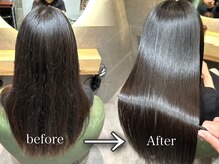 *Before→After １*［本厚木駅/髪質改善トリートメント/縮毛矯正/ハイライト/インナーカラー］