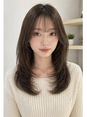 韓国風レイヤーカット_調布顔周り前髪カットハッシュカット