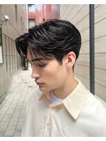 メンズヘア ガーデン 銀座(Men's hair GARDEN)&nbsp;センターパートスパイキーショートフェザーパーマダークアッシュ