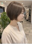 丸みショート×ロイヤルベージュ style by 田爪