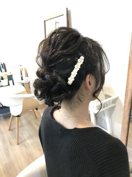 ロカット サロン(Roquat Salon) 編み込み結婚式シニヨンアレンジ【ヘアアレンジ 立川/立川南】
