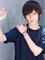 ネイビー(NAVY)&nbsp;サラサラマッシュウルフ 乾かすだけキマるメンズヘア