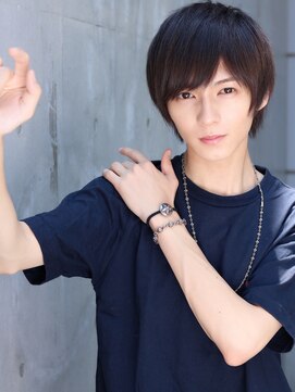 ネイビー(NAVY) サラサラマッシュウルフ 乾かすだけキマるメンズヘア