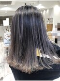 「お客様施術後フォト」エアタッチバレイヤージュグレージュ