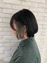 ロンド 表参道店(Lond)&nbsp;【Lond倉崎涼】インナーカラー職人グリーン×ボブ＊インナー緑
