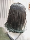 【Blue】#カーキグレージュ #グラデーション#裾カラー