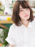★大人かわいい黒髪ワンカールエアリーミディ10代20代30代★7
