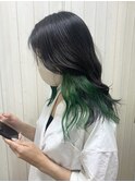 グリーンカラー イヤリングカラー