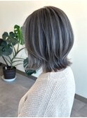 バレイヤージュシルバーボブ