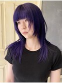 【macana】パープル / ウルフカット /レイヤー/ブリーチカラー