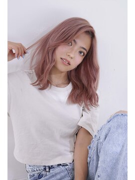 ウェーブ(WAVE) 【お洒落なハイトーン】ベビーピンク/くびれ/ホワイトピンク