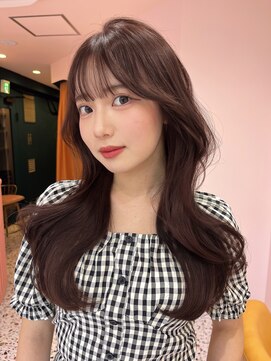 ボタン シブヤ(VOTAN SHIBUYA) ピンク/ブラウン/韓国ヘア/渋谷/レイヤー/顔まわり