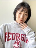 【December】就活カラー×ブリーチなし透明感グレージュカラー◎