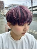 切りっぱなしボブ/エアリーロング/美髪/ピンクブラウン/津田沼