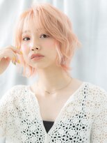 ドクターズサロン LAB 小山店&nbsp;外国人風ハイライトベビーピンクくびれミディn小山10代20代