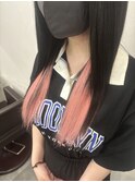 #プルエクステ#インナーカラー#ピンク