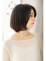 カバーヘア ブリス 大宮西口(COVER HAIR bliss) 透けバンググレーベージュウェットヘア丸みボブY大宮30代40代