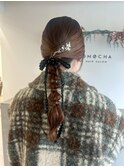 金箔×リボンで魅せる個性派アレンジ