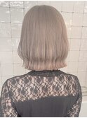 グレージュ／ボブ／ボブレイヤー／透明感カラー