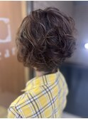 ショートパーマ大人女子艶髪髪縮毛矯正髪質改善