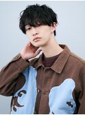 柔らかく動く毛束感ナチュラルパーマ×モテるラウンドマッシュ