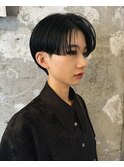 【sheta青山/三畑賢人】ネビージュ黒髪ハンサムフェザーショート