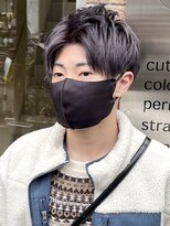 ベルヘアーデザイン 堺東(Belle hair Design)&nbsp;メンズカットブリーチカラーオリーブ韓国風外国人風堺東オリーブ