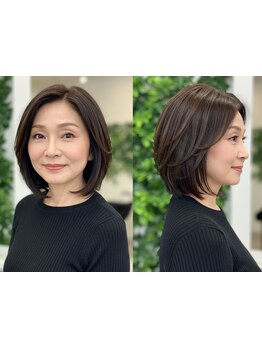 すぐ伸びて気になる白髪...。毎月染めたいから、しみない!傷ませない!にこだわり、艶のある美髪を叶える＊