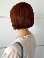 セプト 天神大名(SEPT.)&nbsp;オレンジブラウン 丸みショートボブ 髪質改善カラー 艶髪