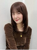 簡単スタイリング/伸ばしかけヘア/小顔ヘア/ブリーチなしカラー