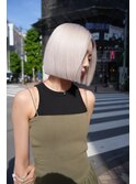 ホワイトブロンド【渋谷/渋谷駅】¥ホワイトカラー¥ブロンドボブ
