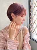 【kate 大宮】透け感ショート×オリーブベージュ