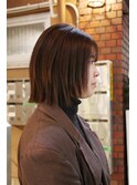 柔らかく収まる大人ストレートボブ×吉祥寺