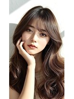 TMJ&nbsp;熊本/韓国ロングヘア×コテ巻きパーマ×レイヤーカット