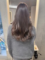 エウペ 渋谷(WEUPE)&nbsp;斜めバング/グレージュカラー/デザインカラー/シルキーベージュ