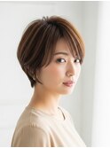ひし形ショート白髪染め/白髪ぼかし/ハイライト