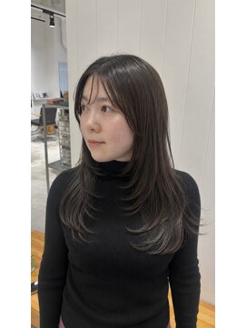 ビューバイネオリーブ 用賀店(Beau'r by neolive) ストレートパーマ縮毛矯正ダークパープル夏ミルクブラウン[用賀]