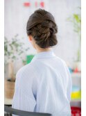 こなれ女子*グレージュグラマラス格上げヘアアレンジa1