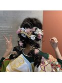 ツインテール編み下ろし
