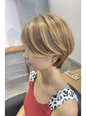【Lee大阪店】綺麗め×束感ショートボブ/新出奈津樹