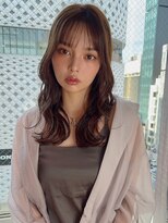 オルチャンヘアワンホンヘアくびれ艶髪ふんわりカールミディ