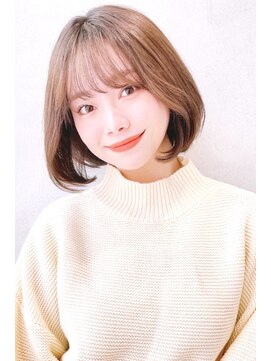 セイドット フクオカ(Say.FUKUOKA) Say.中村拓哉　韓国風内巻きボブ×前髪あり×ぱっつん前髪×韓国