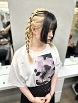 ディア(.eer)&nbsp;抜きっぱなしブロンド/デザインカラー/ツートンカラー