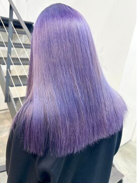 セル(CELL) ラベンダー ペールパープル 艶髪ハイトーン セミロング