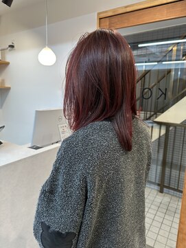 コス(KOS) 【KOS 立川】ブリーチなし×チェリーレッド