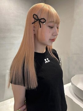 ペレ アネックス 大阪梅田茶屋町店(PELE ANNEX) くびれヘア/アプリコットオレンジ/夏のヘアアレンジ/梅田