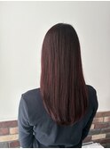 ボルドー/ワインレッド/艶髪