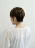ナチュラルブラウンで白髪をカバー◎大人ショート◎高松