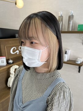 ファミリー(Family) 20代30代♪大人かわいい小顔ショートボブ☆インナーカラー