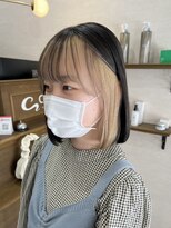 ファミリー(Family) 20代30代♪大人かわいい小顔ショートボブ☆インナーカラー